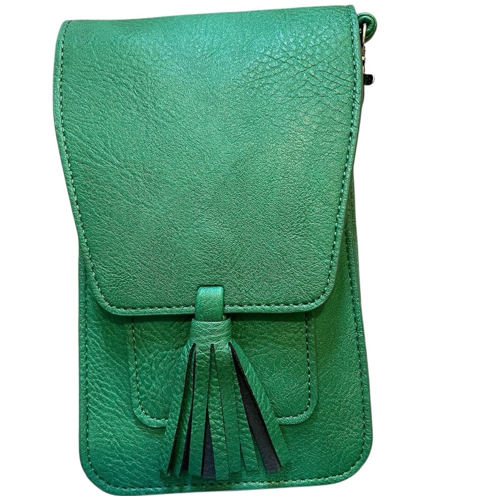 K‎ Carroll Harper Crossbody Bag Kelly Green Oprah's Favorite NWOT